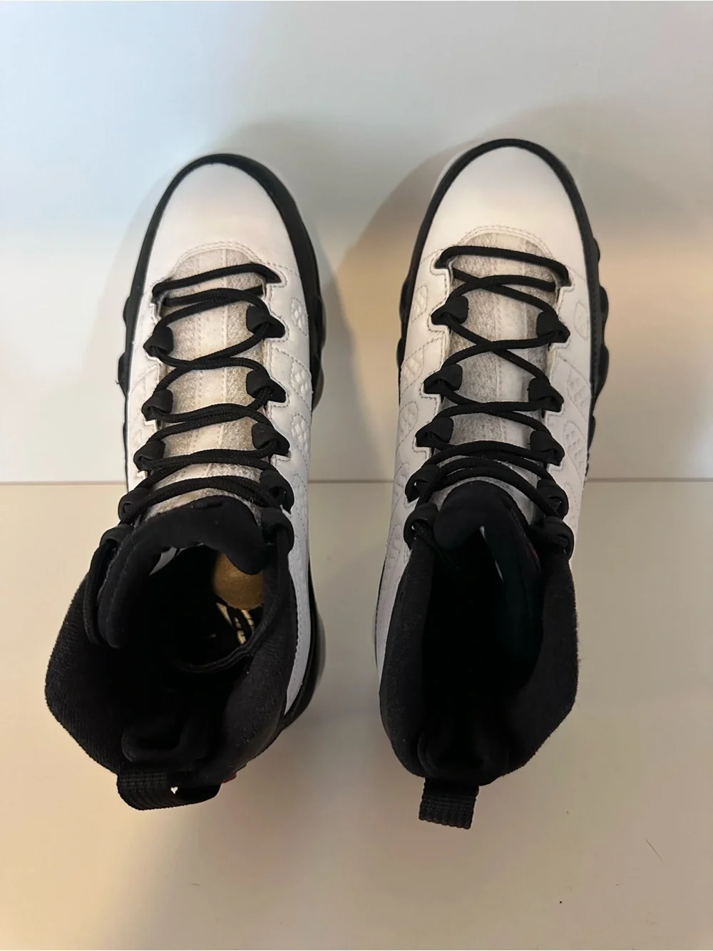 Air Jordan 9 Retro OG Space Jam 2016 in boys 4.5Y White and Black Sneakers
